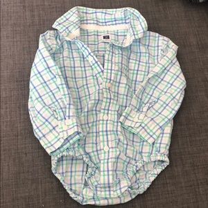 Collared button up onesie